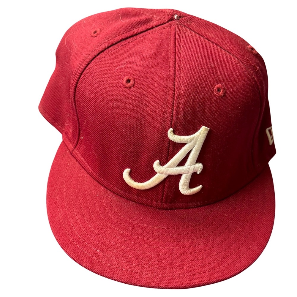 Alabama Crimson Tide New Era 59FIFTY Fitted Hat Red White Big Al Elephant Logo